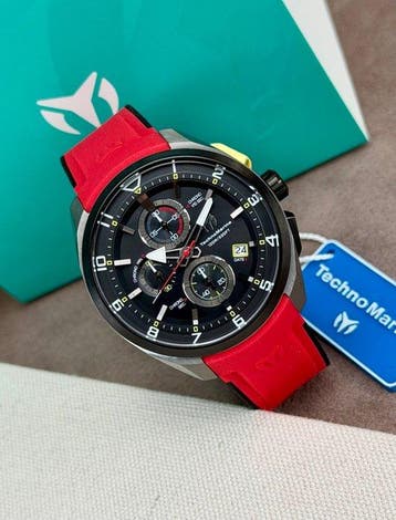 TechnoMarine - OCEAN Chronograph Date Black/Red - Zonder, Nieuw