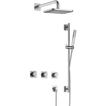 Hotbath Gal - Inbouw Regendoucheset - Chroom - 2 Stopkranen, Ophalen of Verzenden, Nieuw