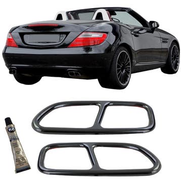 Uitlaat Sierstukken Mercedes SLK R171 08-11 Zwart, Ophalen of Verzenden, Nieuw