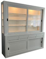 Witte strakke buffetkast Petten 220cm led verlichting, Ophalen of Verzenden, Nieuw