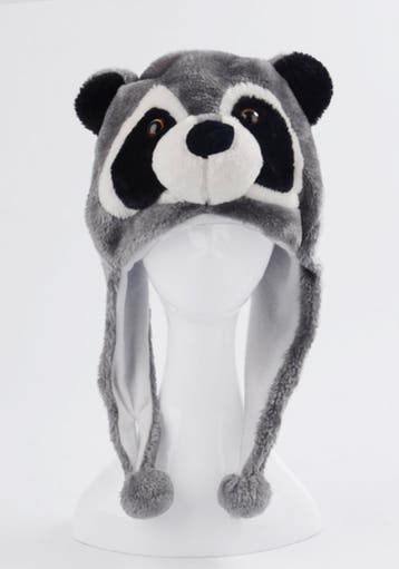KIMU® Muts Flappen Grijze Wasbeer Laplander met Oortjes Racc, Ophalen of Verzenden, Nieuw