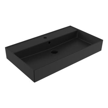 Sani Royal Wastafel Edge Keramiek Mat Zwart, Doe-het-zelf en Verbouw, Nieuw