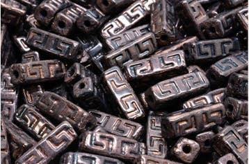 5 x Tsjechische Celtic Block Table Cut Beads 15x5mm gat:..., Ophalen of Verzenden, Nieuw, Kraal