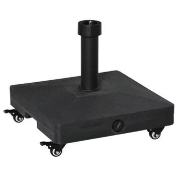 Nieuwe Parasolvoet met Wielen Zwart – Navulbaar tot 20 kg, Verzenden, Nieuw, Parasolvoet