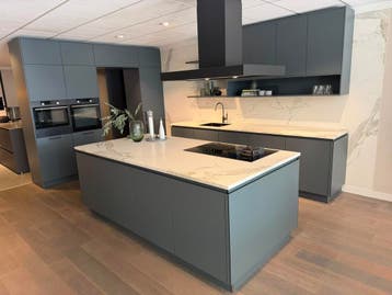Groene matlak keuken greeploos met keramisch blad 0020 - 216, Ophalen, Overige materialen, Overige typen, Nieuw