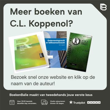 Ondernemingsrecht en faillissementsrecht - C.L. Koppenol, Verzenden, Nieuw, C.L. Koppenol