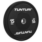 Tunturi Platinum Bumper Plate Black, 15kg, Sport en Fitness, Fitnessmaterialen, Verzenden, Nieuw