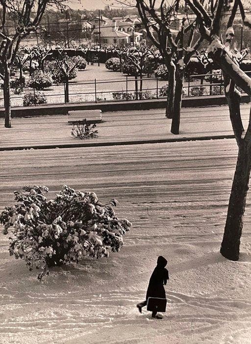Jean Riviere (1922 - 1989) - Lécolier en retard - Perpignan, Antiek en Kunst, Kunst | Designobjecten