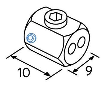 Mini dubbele draadklem met inbusbout voor 1.5mm, Verzenden, Nieuw