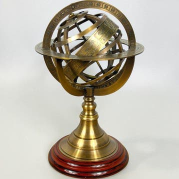 Celestial and terrestrial globes - Armillarium en messing -