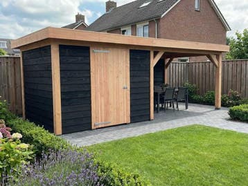 Veiling - Berging met overkapping 550x300x245cm, Tuin en Terras, Tuinhuizen, Nieuw