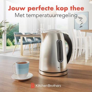 2dekans | KitchenBrothers Waterkoker - Met, Witgoed en Apparatuur, Waterkokers, Ophalen of Verzenden, Zo goed als nieuw