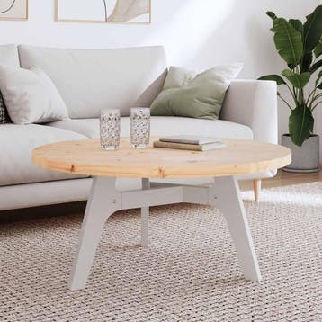 vidaXL Tafelblad rond Ø90x3 cm massief grenenhout, Verzenden, Nieuw