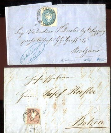 Italiaanse oude staten - Lombardije Venetië 1859/1863 - 2, Postzegels en Munten, Gestempeld