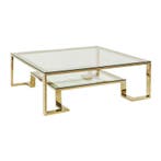 *WOONWINKEL* Kare Design Gold Rush Gouden Salontafel Met Gla, Huis en Inrichting, Tafels | Salontafels, Verzenden, Nieuw