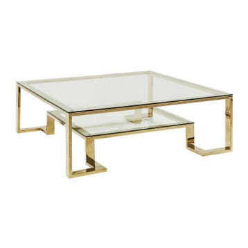 *WOONWINKEL* Kare Design Gold Rush Gouden Salontafel Met Gla, Verzenden, Nieuw