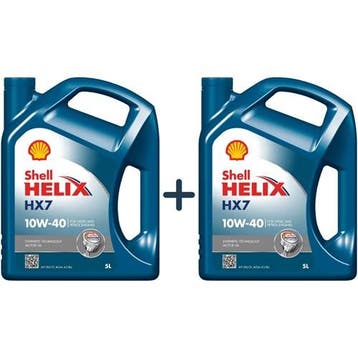 Shell Aanbieding: 2 X Helix Hx7 10W40 5L, Verzenden
