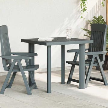 vidaXL Tuintafel 80x75x72 cm kunststof groen, Verzenden, Nieuw, Kunststof