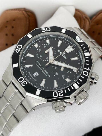 Edox - Delfon The Original Chronograph - 10112-3NM-NIN -, Sieraden, Tassen en Uiterlijk, Horloges | Heren, Nieuw