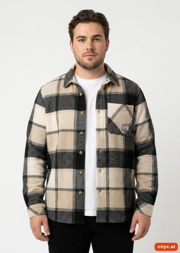 Protest Casual overhemden Heren maat L Beige Vintage, Ophalen of Verzenden, Nieuw, Protest