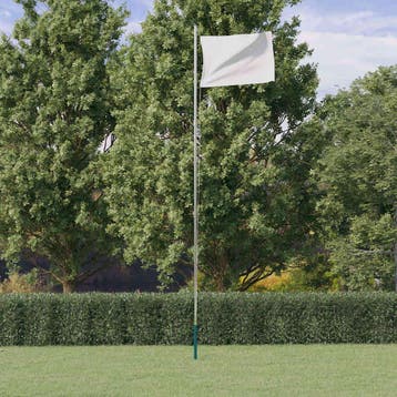 vidaXL Vlaggenmast deelbaar 6,08 m aluminium zilverkleurig, Verzenden, Nieuw