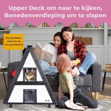 MaxxPet Kattenhuis - Kattenhok voor buiten - Houten katte..., Verzenden, Nieuw