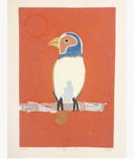Gashu Fukami () (1953) - Sun and Little Bird, Antiek en Kunst