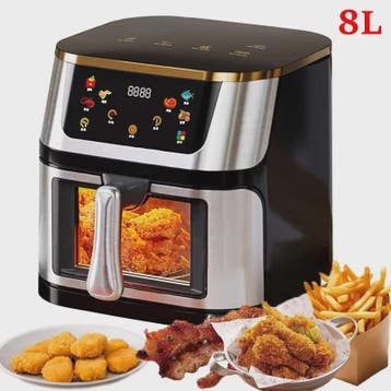 Krachtige Airfryer Oven 8L met 2800W, LED Touchscreen en Gro, Verzenden, Nieuw