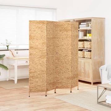 vidaXL Kamerscherm met 4 panelen 163x180 cm waterhyacint, Verzenden, Nieuw