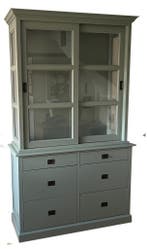 Buffetkast Engels groen - groen  Venray 140 x 220cm, Ophalen of Verzenden, Nieuw