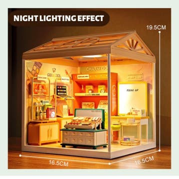 Dreamy mini house Beauty Salon met ledlamp DIY Modelbouw..., Verzenden, Nieuw
