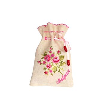 Geschenk katoenen zakje gevuld met rozen blaadjes uit, Nieuw