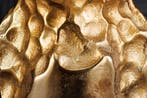 Moderne vaas PRECIOUS 50cm zwart goud metaal gehamerd design, Huis en Inrichting, Ophalen of Verzenden, Nieuw