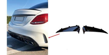 Aero AMG Look Achterbumper Vinnen voor Mercedes Benz C Klass, Ophalen of Verzenden