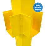 Hoekpaal 90° – U - houder balkmontage - Geel - Staal - 3,5, Verzenden