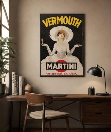 Marcello Dudovich - Manifesto pubblicitario Vermouth Martini