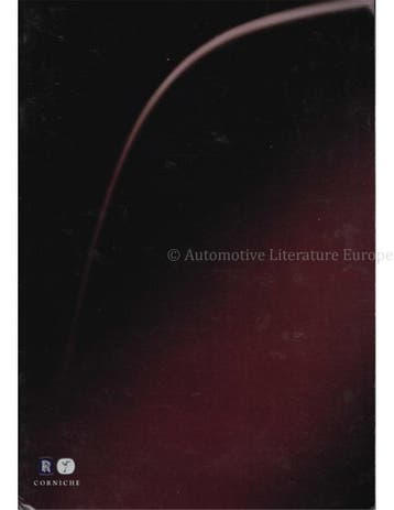 1999 ROLLS ROYCE CORNICHE BROCHURE DUITS, Nieuw, Author