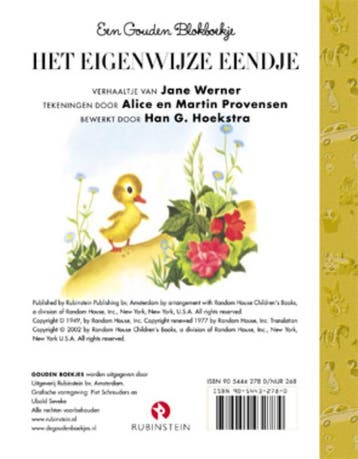 Het eigenwijze eendje / Gouden Boekjes 9789054443278, Boeken, Kinderboeken | Kleuters, Verzenden, Gelezen, J. Werner