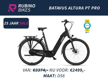BATAVUS ALTURA PT PRO (D56) - €875 KORTING - BOSCH E-BIKE, Ophalen, Batavus, Nieuw, 50 km per accu of meer