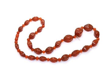 Vintage Oud Antiek Honingamber - Ketting - Halsketting - Oud