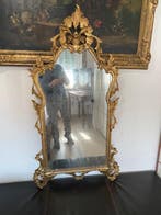 Wandspiegel - Verguld hout, Grote majestueuze Venetiaanse, Antiek en Kunst