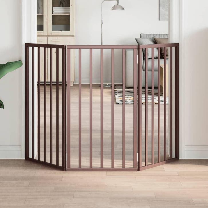 vidaXL Hondenhek inklapbaar 3 panelen 150 cm populierenhout, Dieren en Toebehoren, Honden-accessoires, Nieuw, Verzenden