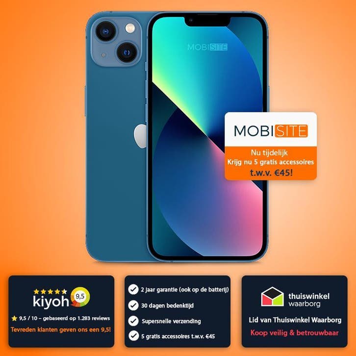 Apple iPhone 13 | 4 Gratis Accessoires – Accu tot 100%, Telecommunicatie, Mobiele telefoons | Apple iPhone, Zonder abonnement