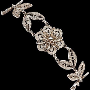 Zilver - Armband - Antieke filigraankunst, Antiek en Kunst