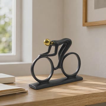 Moderne Wielrenner Beeldje - Decoratief Huisdecoratie & Cade, Verzenden, Nieuw