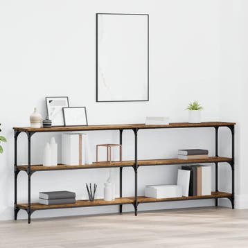 vidaXL Wandtafel Oud Hout 200 x 29 x 75 cm Geperst Hout en, Minder dan 45 cm, Verzenden, Nieuw, 70 cm of meer