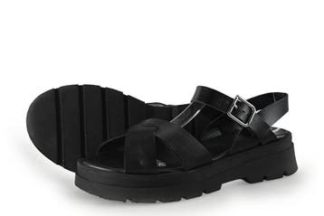 Manfield Sandalen in maat 38 Zwart, Verzenden, Zwart, Sandalen of Muiltjes, Zo goed als nieuw