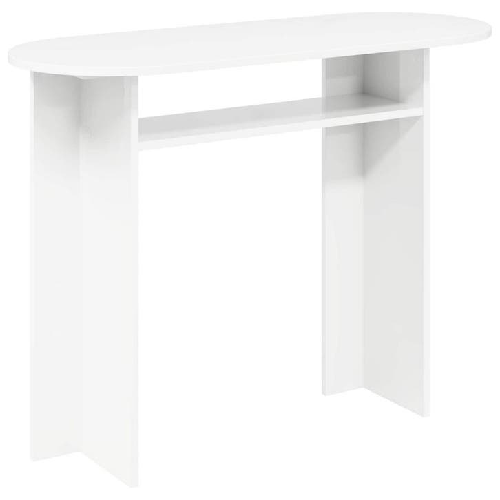 vidaXL Wandtafel met opslag Wit 100 x 39,5 x 75 cm Bewerkt, Huis en Inrichting, Tafels | Salontafels, Nieuw, Overige houtsoorten