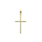 Gouden hanger van een kruis (Hanger of bedel), Sieraden, Tassen en Uiterlijk, Bedels, Ophalen of Verzenden, Gebruikt, Goud, Overige merken