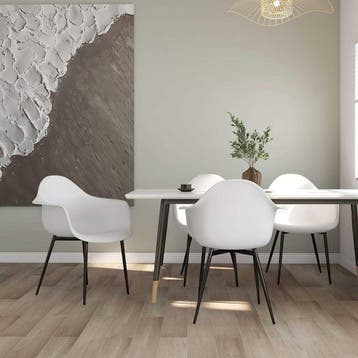 vidaXL Eetkamerstoelen 4 st PP wit, Verzenden, Nieuw, Wit
